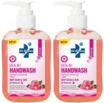 Dr Kleenz Hand Wash Rose Pack of 2 (250ml x 2) Hand Wash Bottle + Dispenser (2 x 250 ml)