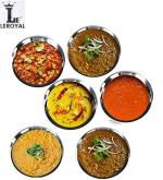 LEROYAL Classic Stainless Steel 220 ml Vegetable Bowl (Pack of 6)