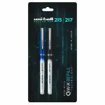 Uni-ball 215 Blue & Black Ink Micro Roller Ball Pen 0.5 mm (Pack of 2)