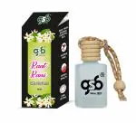 GSB Raat Rani Hanging Car Air Freshener | Long Lasting Car Perfume | Natural And Real Fragrance In Glass Bottle With Wooden Diffuser Lid | 10 Ml