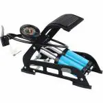 Urvi Ecommerce Double Cylinder Portable Foot Pump Air Tyre Inflator with Pressure Gauge for Car Tyres, Bicycle Tyres, Bike Tyres, Motorcycle Tyres, Balls