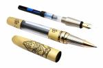 Ledos Metal Picasso Parri Shree Lord Ganesh Signature Fountain Pen with Changeable Roller Pen with Grip Section