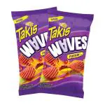 Generic Fb Takis Waves Fuego Hot Chili Pepper And Lime Flavored Tortilla Chips, 227 Gm (Pack Of 2)