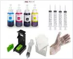 INK POINT Refill HP 805 Cartridge Printers HP DeskJet 2332 Multicolor Ink Bottle 100 ml pack of 5