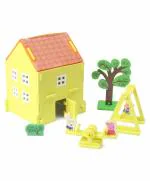 Li'l Wizards Peppa Pig 3D Build N' Play House, Easy Build Soft Foam House Set, Construction of Convertible Play House, Role Play & Educational STEM Toy
