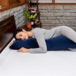 MY ARMOR Microfiber Full Body Pillow Long Side Sleeper Pillows for Use During Pregnancy Velvet Outer Cover (Single Pack) (53