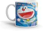 Gift4You Ceramic Doraemon Friends Swimming Water Tea And Coffee Cup Gift For Any Occasion, 330 Ml
