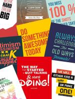 THINKPOT Motivational Multicolour Rectangular Paper Poster - 12 X 18 inch (pack of 20)