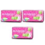 Wonderize Soft Comfort XL Size 280 mm Cotton Sanitary Napkin - 45 Pads (Combo of 3) With Disposable Pouch