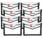 TULMAN 8 Pack A4 Size Document Organizer Transparent Project Envelope Folder with Snap Button Closure