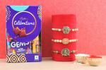 SurpriseForU Set Of 3 Rakhi With Cadbury Celebration Hamper | Rakhi With Cadbury Celebration For Brother | Rakhi Chocolate Gift | 016