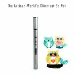 Protomont TECHNOLOGIES The Artisan: World’s Slimmest 3D Pen with Metal Housing and OLED Screen (Silver)