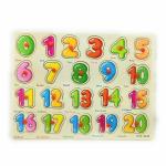Zyamalox Multicolor Wood Number Educational Learning Board for Kids (30 X 22 cm)