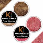 KINDED Copper and Carrot Red Powder Loose Shimmer Glitter Eyeshadow for Women - Pack of 2, Each Pack 3 g