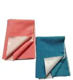Maalove Baby Soft Breathable Extra Absorbent Quick Dry Sheet 50cmx70cm Pink & Blue Pack of 2 Small