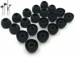 Badshah Premium Replacement Silicone Rubber Earbuds Tips Compatible for Mi Earphone Basic Medium Size, Eartips, Earpads, Earplugs (6 Pair-12pcs) (Black)