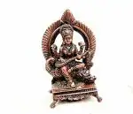 Searchers paradise Copper Idols of god Saraswathi Idol with Stand 156 Gram , 8.5 cm , Patina Antique Finish, Pack of 1 Piece