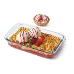 Treo by Milton Transparent Oven Safe Rectangle Borosilicate Glass Baking Dish,1100 ml