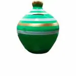 HC THE CRAFTS Mitti gullak Coin Bank green gullak pack of 1 Coin Bank  (Green)