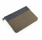 Oblique Tech Folio Gadget Organiser Tech Kit Bag for Small Laptops and Office Accessories Lightweight and Soft Material with Zipper | Mravric- Olive