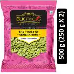 BLK Foods Select Green Cardamom Whole (High Grade) (Choti Elaichi Sabut) 500g (2 X 250g)