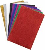 ECLET Multicolor Foam A4 Acid-Free Glitter Sheet (Pack of 10)
