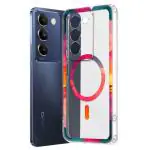 Fashionury Back Cover for Vivo T3 5G Designer | Printed|Transparent |Flexible| Silicon -D3130