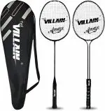 The Villain Amaze Single Shaft Badminton Racket - Lightweight and Durable (Set of 2) Multicolor Strung Badminton Racquet  (Pack of: 2, 150 g)