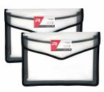 TULMAN 2 Pack A4 Size Document Organizer Transparent Project Envelope Folder with Snap Button Closure