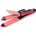 Colour Music 2-in-1 Ceramic Plate Essential Combo Beauty Set of Hair Straightener & Hair Curler for Men and Women's
