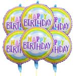 AMFIN (Pack of 7) Happy Birthday foil Balloon / Foil Balloon for Birthday / Birthday Decorations / Photo Decoration for Birthday Balloons - Multi