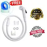 POIO Health faucet full kit, ABS Toilet Jet Spray, 1meter Flexible Hose, Wall Mounted holder, Sealing Tap (1pc Teflon Tape)