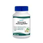 Healthvit Ginseng With Ashwagandha For Healthy Nervous System | For Healthy Back And Joints | Maintain Good Health | Supports Immune Function | Vegan And Gluten Free | 60 Capsules