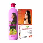 Meghdoot Ayurvedic Combo of Satreetha Shampoo 400ml and Maha Bhringraj Oil 200ml Pack of 2