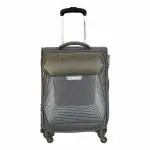 American Tourister Trolley Bag For Travel | SOUTHSIDE LITE 58.5 Cms Polyester Softsided Small Cabin Luggage Bag | Suitcase For Travel | Trolley Bag For Travelling, Grey/Olive