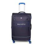 Travel Club Blue 8 Wheeler Soft Check-in Trolley Bag (28 Inches)