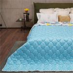 Urban Space Ultra Soft Quilted Winter Comforters for Single Bed | 200 GSM | Fluffy Microfibre Reversible Printed AC Blanket/Duvet for Luxury (Turkey Blue - 58X88 Inches or 145X225 cm)