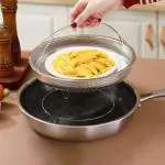 Dailly Dwell Stainless Steel Steamer Basket Veggie Fish Seafood Vegetable Steaming Basket Steaming Rack with Handle Rice Cooker Steamer Insert for Kitchen Vegetable Steamer