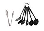Urban Buy Stainless Steel Momo Tong with 6 Pcs Plastic Black Palta Set and Multicolour, Pack of 2