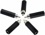 fdealz 5 Pieces Adapter RCA Male Plug to 6.35mm 1/4 Inch Mono Female Audio Mic Plug Adapter Jack