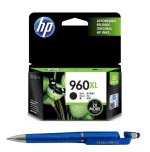 HP 960XL High Yield Black Original Ink Cartridge With ITGLOBAL 3in1 Multi-Function Pen