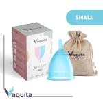 Reusable Menstrual Cup for Women | Small Size with Pouch | Ultra Soft, Odor and Rash Free | 100% Medical Grade Silicone | No Leakage | 007 Blue (Pack of 1)