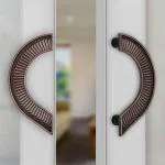 Plantex Premium 8-inch Round Shape Door Handle for Main Door and Pull-Push Handle for Glass Door/ House/ Hotel/ Office Door Hardware for Single and Double Door (321, Copper Antique)