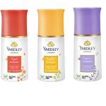 YARDLEY LONDON Set of Royal Bouquet+English Blossom+English Lavender Deodorant Roll Ons