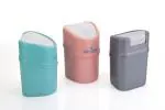PROCLEAN Small Portable Table Dustbin/Desk Dustbin with Attached lid and Swing Opening, Mini Trash Bin, Pack of 2 (mini-bin, Multicolor)