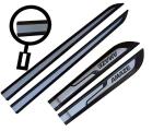 Enexoya Honda Amaze Door Side Beading Mould (Silver,Black) 4 pcs
