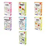 Festiko Set of 7 Deck of Flash Cards (Flowers/Alphabet/Vegetables/Transportation/Profession/Fruits/Animals), Flash Cards for Kids, Easy & Fun Way of Learning, Flashcards For Toddlers and Kids
