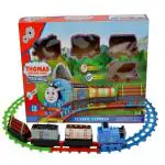 Ktrs Enterprise Thoms Cartoon Train Combination Track 14 Pcs,Toy Train For Kids For Playing Indoor Games (Multi Color)