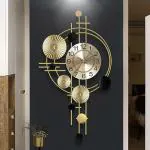 CRAFTSMITH EXPORTS Decorative Iron Metal Hanging Wall Art Clock for Home & Decor Living Room/Bedroom/Dining Hall/Office/Cafes/Hotels