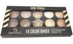 Buy Tya Multicolor Hda 64 Hd Pro 10 Color Baked Eyeshadow Palette - 18 G